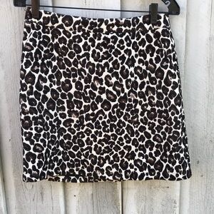 Sanctuary Brown and White Leopard Mini Skirt- size S